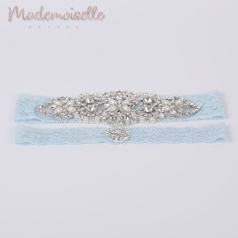 Something Blue Bridal Garter Set