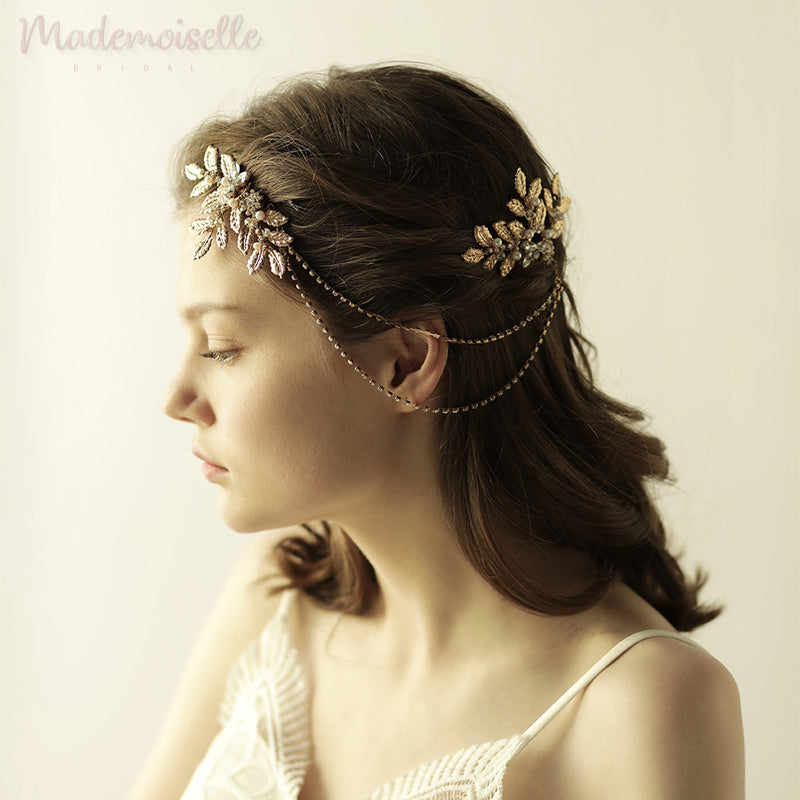 Crystal Chains Double Comb Bridal Hair Accessories