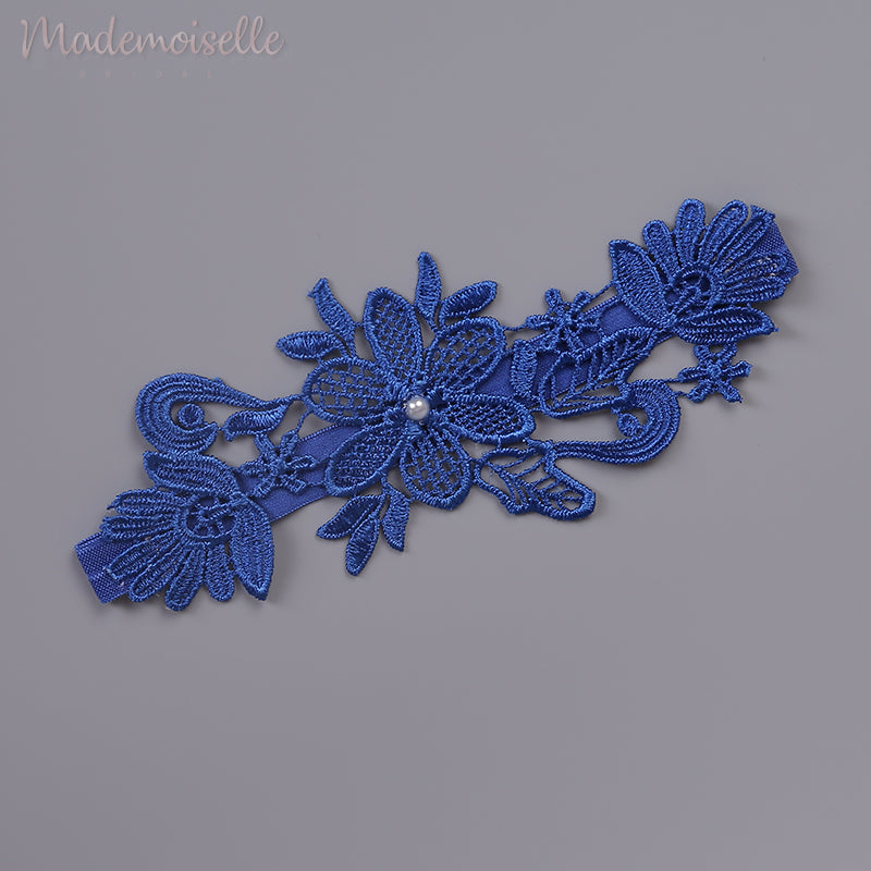 Lace Lily Applique Bridal Garter