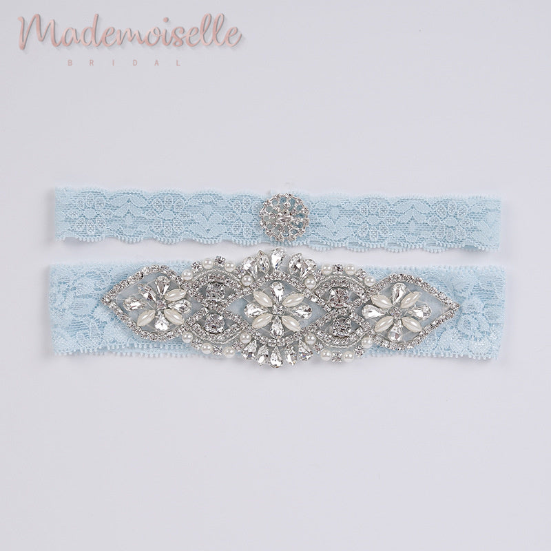Something Blue Bridal Garter Set