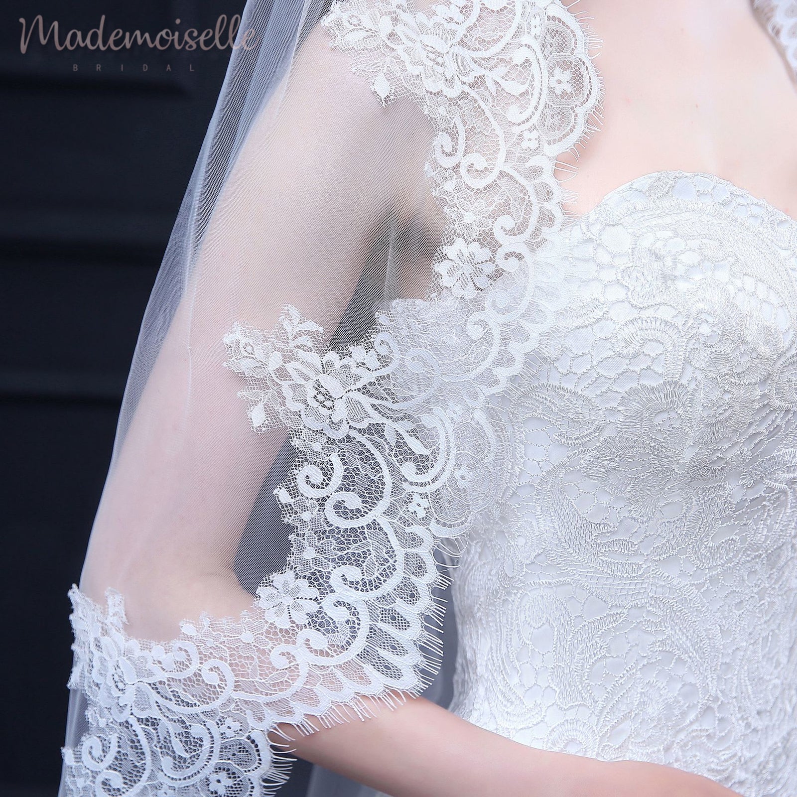 A bride's silhouette from the back, showcasing a beautiful wedding veil that enhances her enchanting appearance.